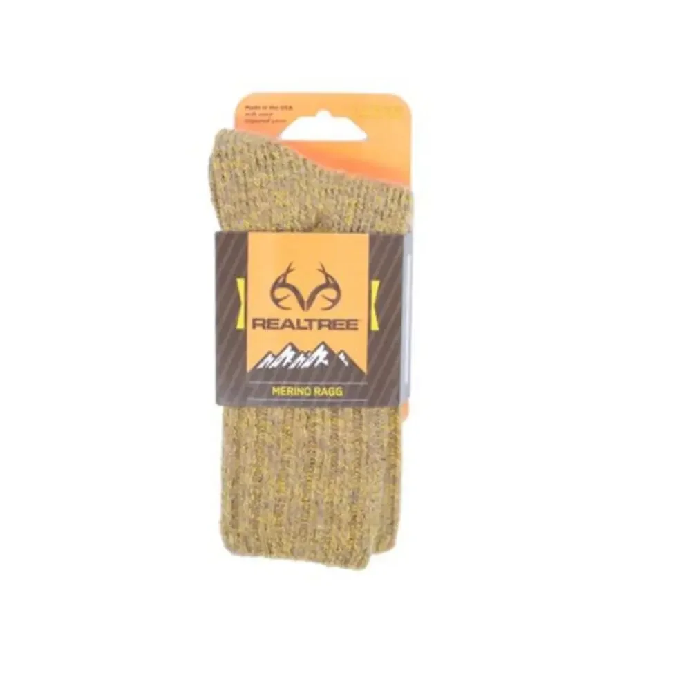 NEW!‎ Realtree Socks Merino Ragg (RT6311) Camel Marl (Beige)